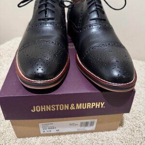 Johnston & Murphy Conard 20-8681 Black Size 8.5 Captoe. New In Box.